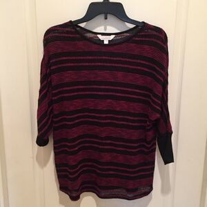 Charming Charlie 3/4 Sleeve Sheer Sweater